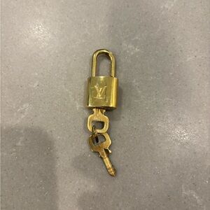 Louis Vuitton Gold Lock and Key Set